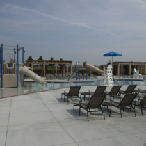 exterior view of pool with recreational equipment