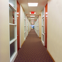 interior hallway outside offices