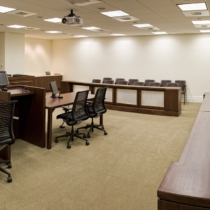 interior mock trial court room